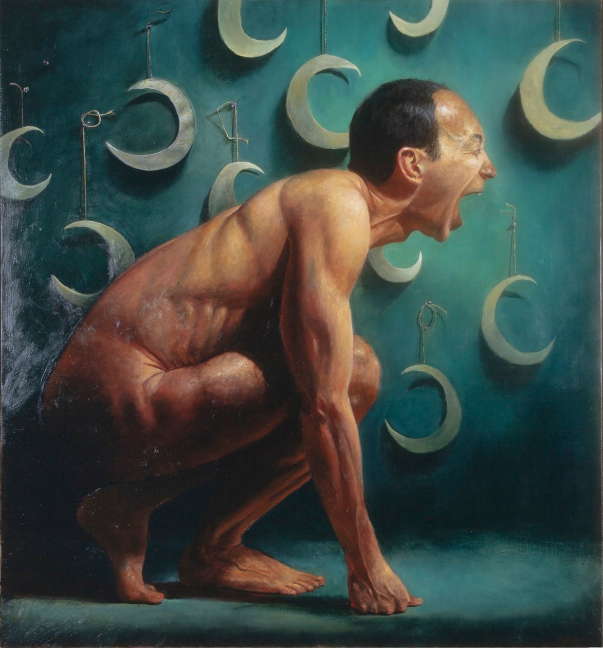 Howl, 2002 (keten üzerine yağlı boya) by Steven Skollar