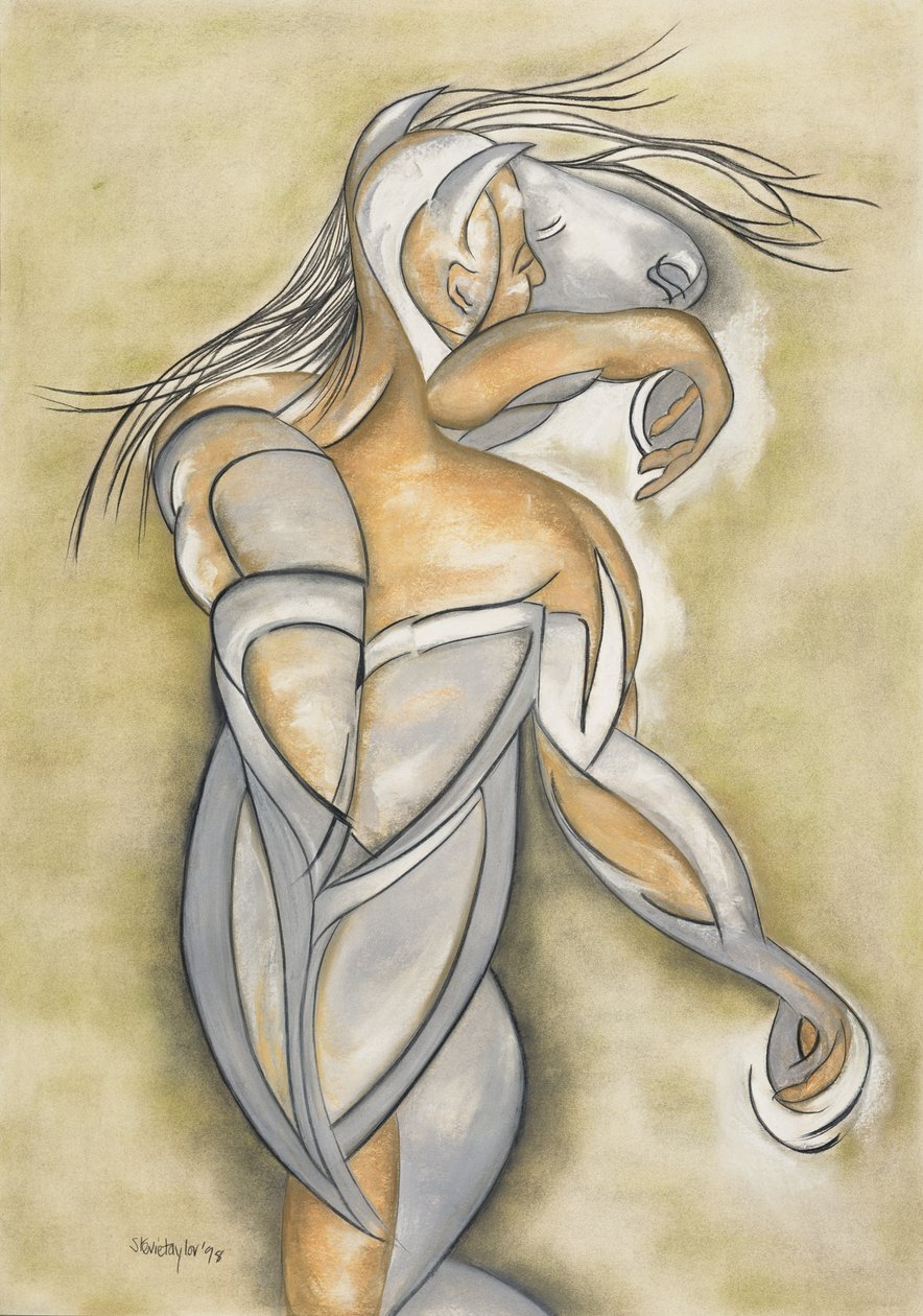 Break Out, 1998 (kağıt üzerinde pastel ve kömür) by Stevie Taylor