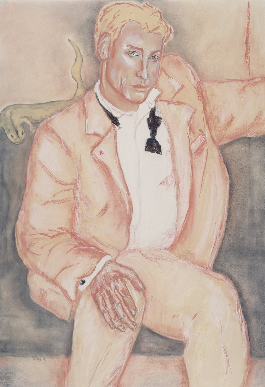 David, 1998 (kağıt üzerinde pastel ve karakalem) by Stevie Taylor