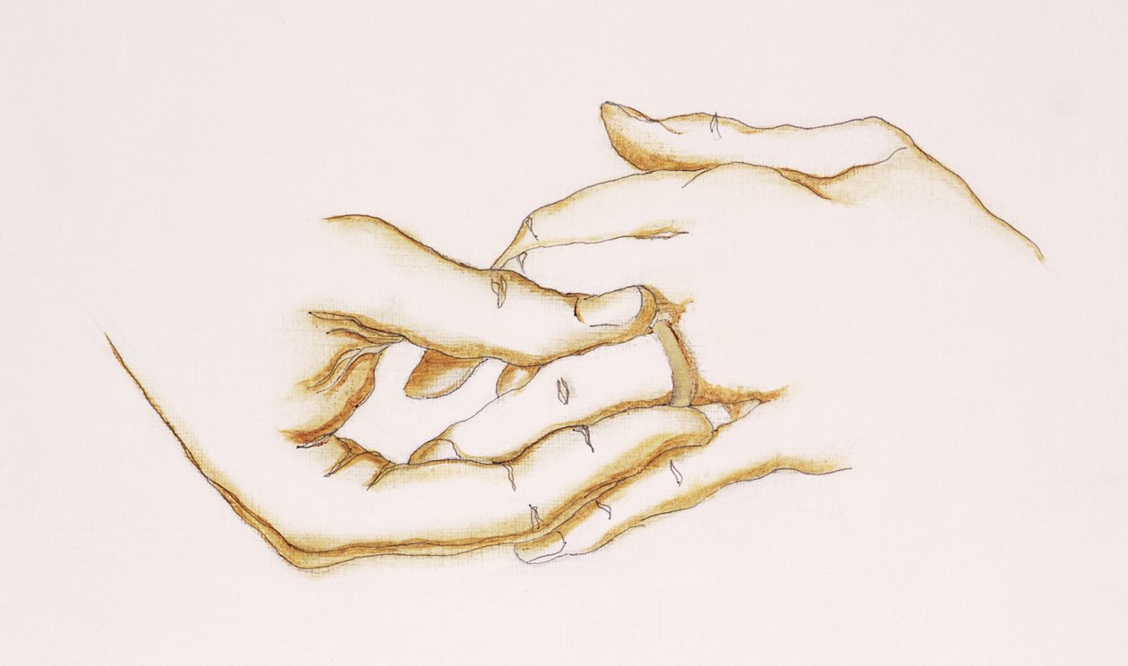 Yüzük, 2007 (kağıt üzerine yağlı kalem ve mürekkep) by Stevie Taylor