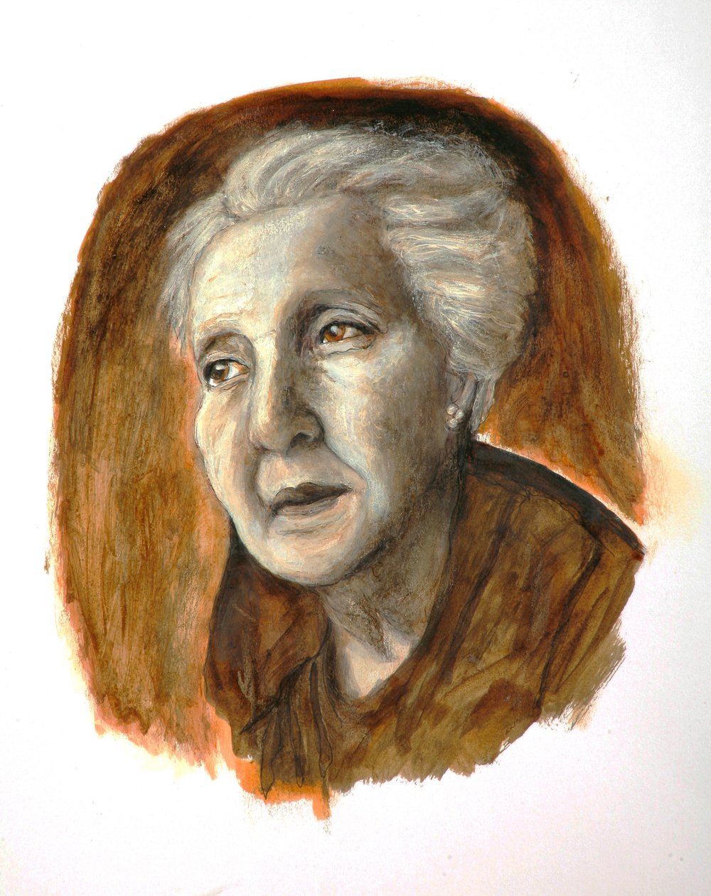 Melanie Klein, 2012 (kağıt üzerine kalem ve mürekkep) by Stevie Taylor