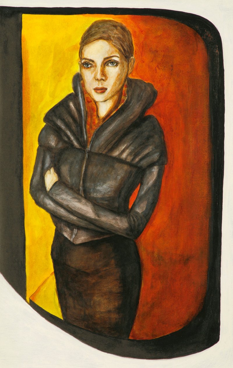 Saatinde, 2012 (kağıt üzerinde kalem ve mürekkep) by Stevie Taylor
