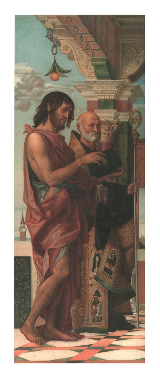 Aziz Benedict ile Vaftizci Yahya, 1874. by Storch and Kramer