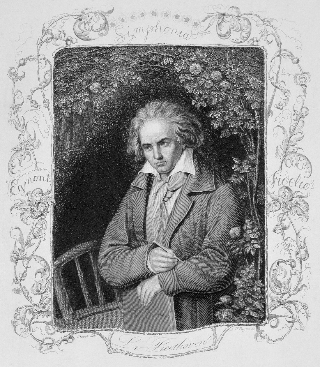 Ludwig van Beethoven (1700-1827), Albert Henry Payne (1812-1902) tarafından oyulmuş by Storck