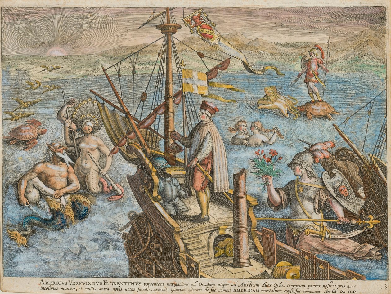 Amerigo Vespucci Amerika Retectio, 1591 by Stradanus