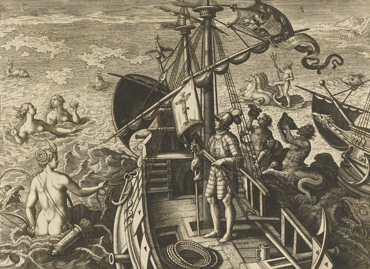 Christopher Columbus Ligur Amerika Revetio by Stradanus