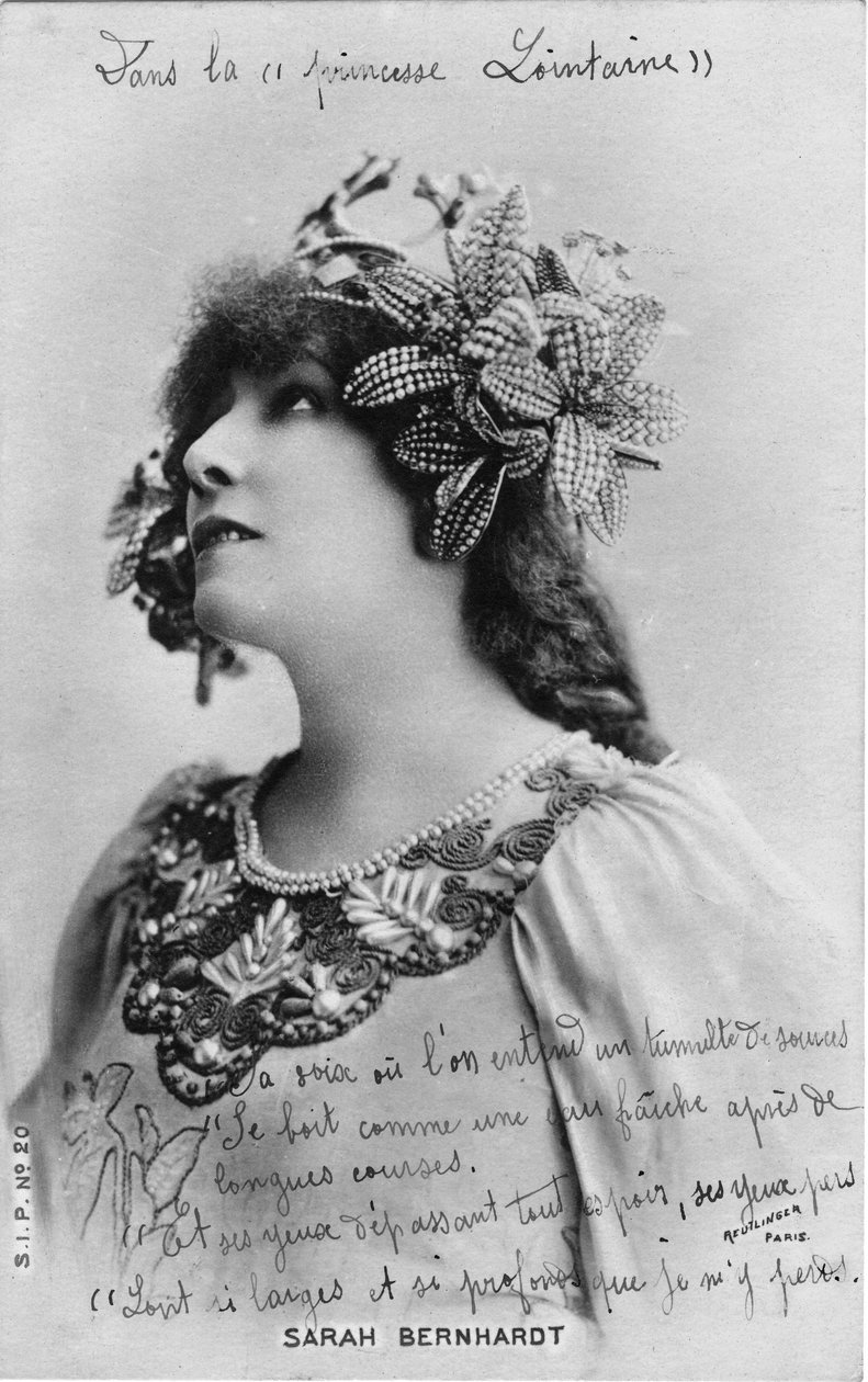 Henriette Rosine Bernard aka Sarah Bernhardt (1844-1923), Edmond Rostand