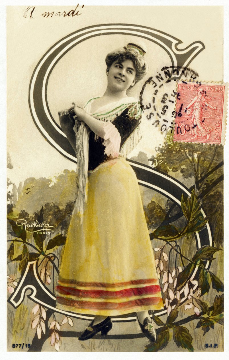 S : Mlle Caux, 1900