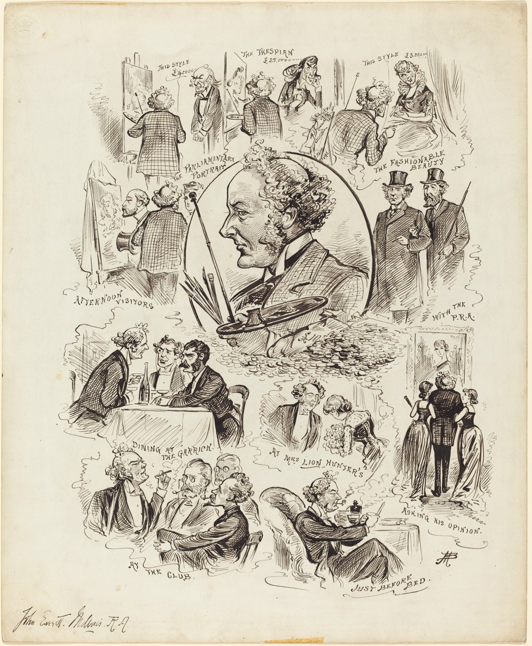 Ünlülerle Günler: Bay Millais, R.A. by Studio of Alfred Bryan
