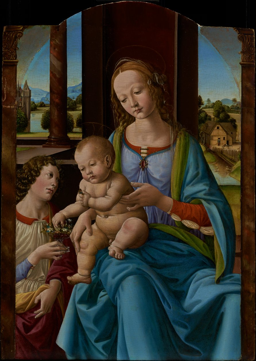 madonna ve çocuk by Studio of Lorenzo di Credi