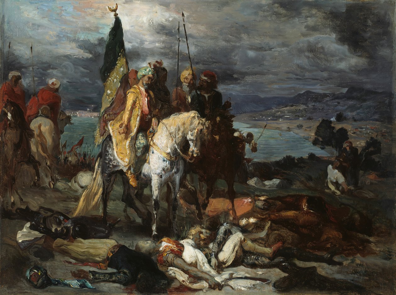 Sarazenler ve Haçlılar, c. 1846. by Style of Théodore Chassériau.