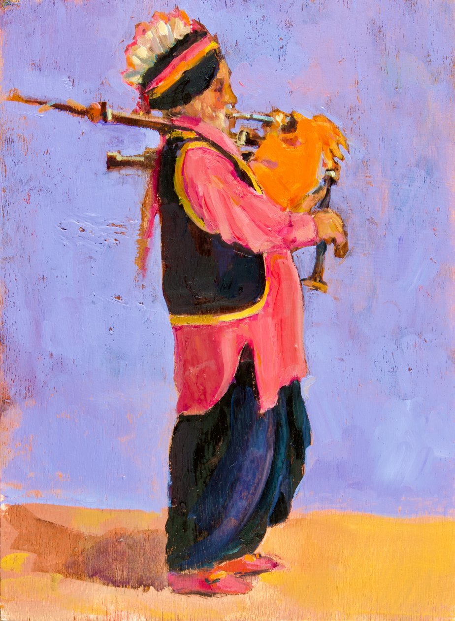 Hintli Gayda, 2020, 29x22 by Sue Wales