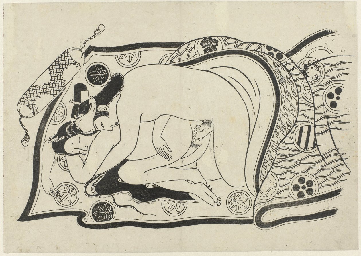 Erotik gösteri Hana ni Yosurukyo (dizi başlığı) by Sugimura Jihei (attributed to)