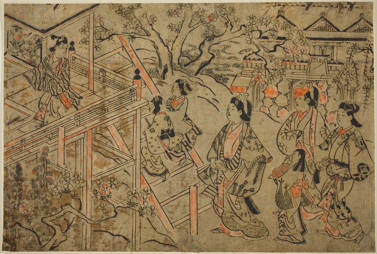Kiyomizu Tapınağı'nı ziyaret etmek by Sugimura Jihei