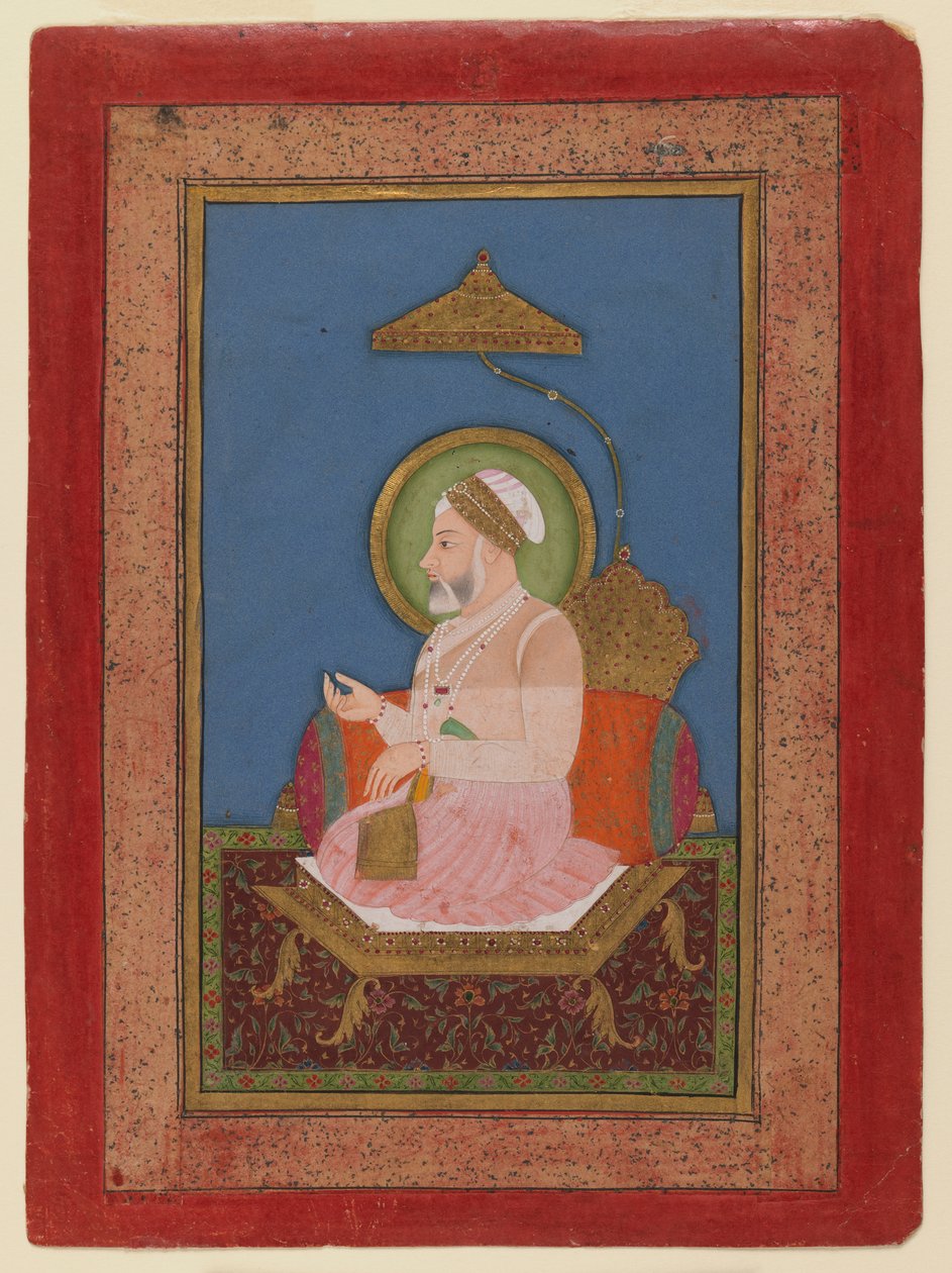 İmparator Alamgir II, c.1756 (kağıt üzerinde opak klozet) by Sukha Luhar