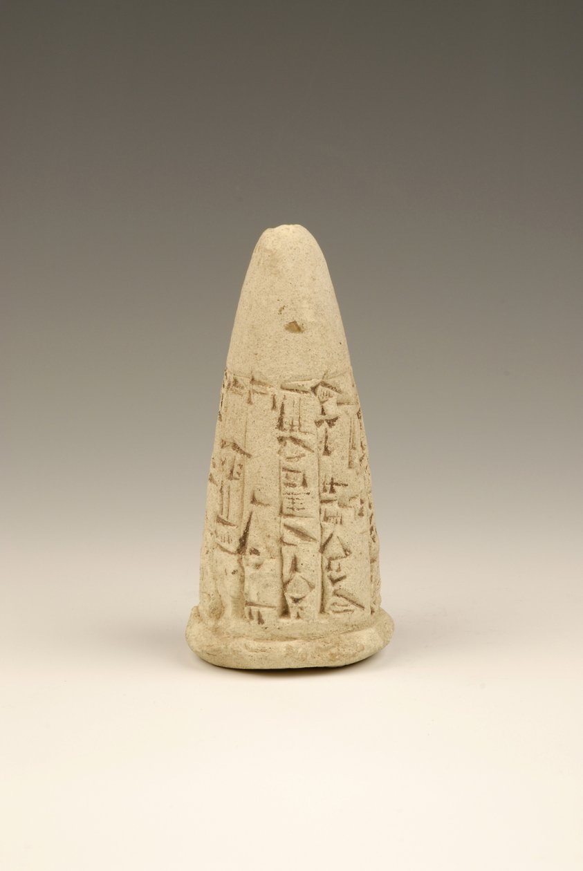 Çiviyazılı koni, MÖ 2143-2124 (pişmiş toprak) by Sumerian
