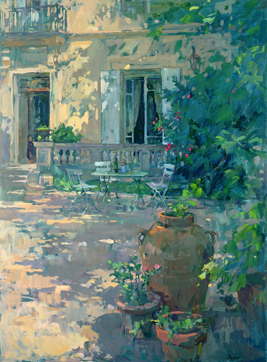 Urns ile Teras by Susan Ryder