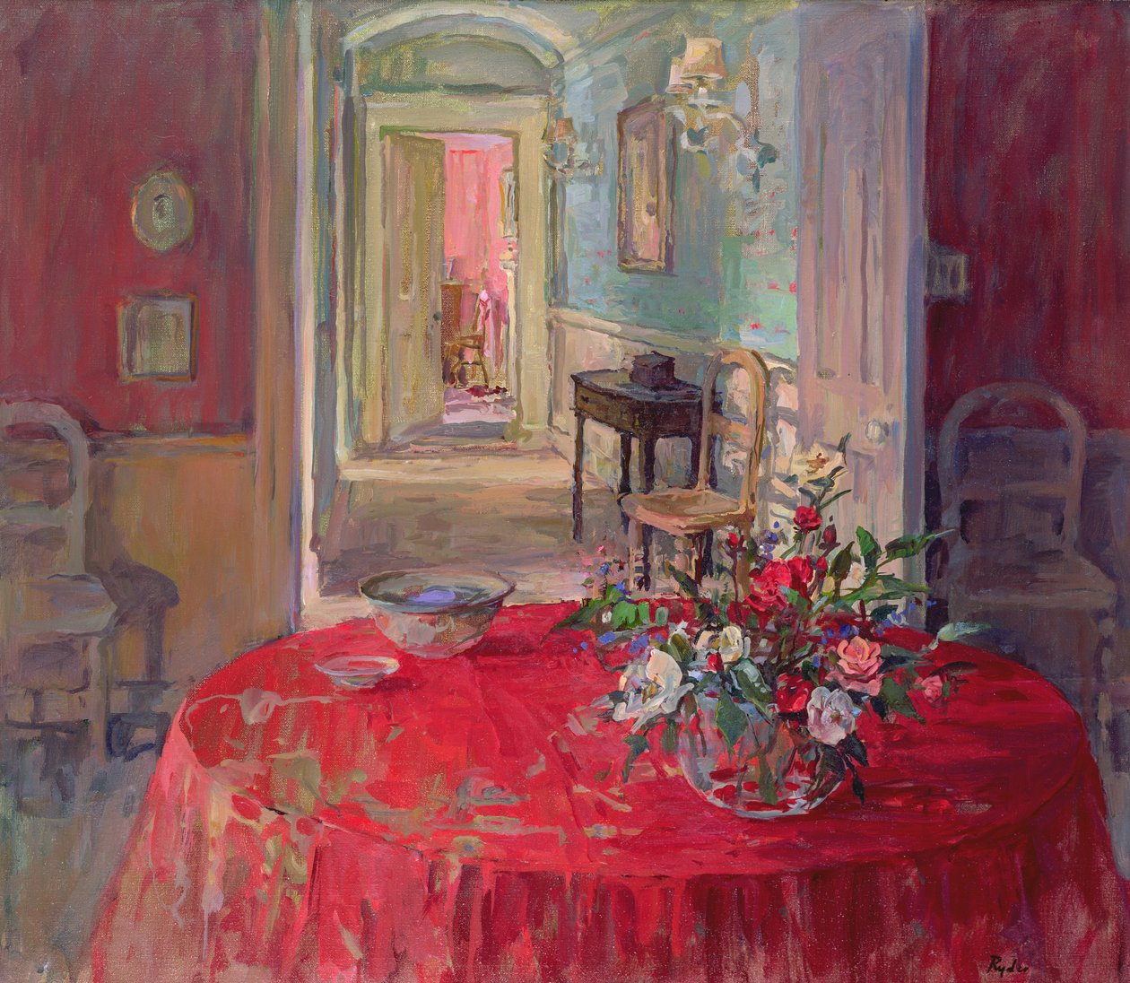 Kırmızı Masa Örtüsü by Susan Ryder