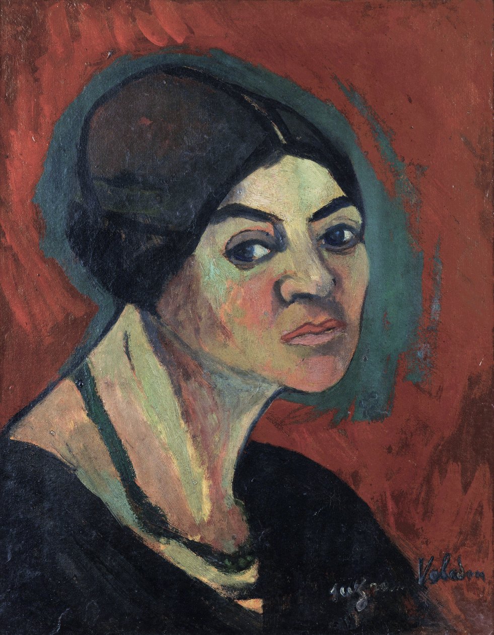 1916 dolaylarında Suzanne Valadon (1865-1938) tarafından ""Kendi portre"" (Otoportre) Tablosu Özel koleksiyon by Suzanne Valadon