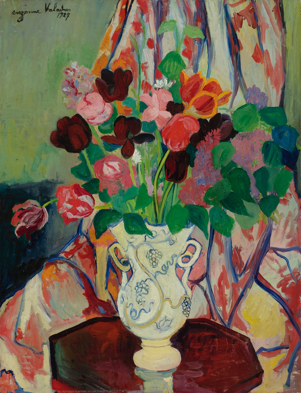 ""Lale Buketi" (Lale Buketi) Tablosu Suzanne Valadon (1865-1938) by Suzanne Valadon