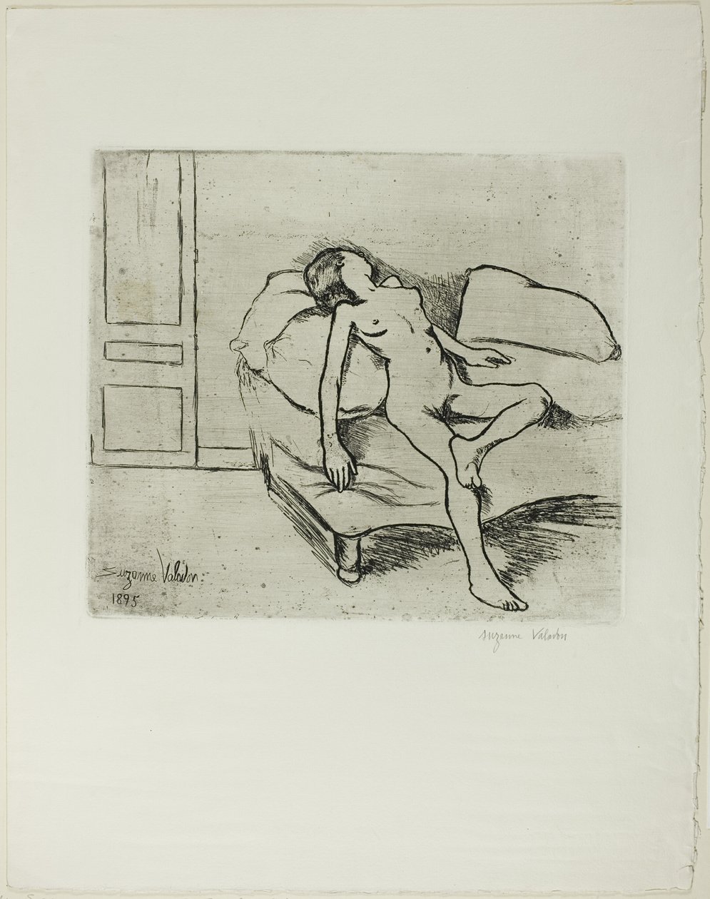Louise Kanepede Çıplak by Suzanne Valadon