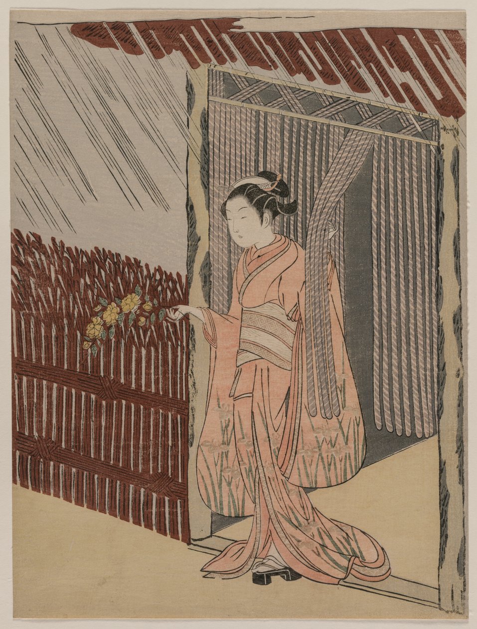 Pembe Giyen Kız, 1766. by Suzuki Harunobu