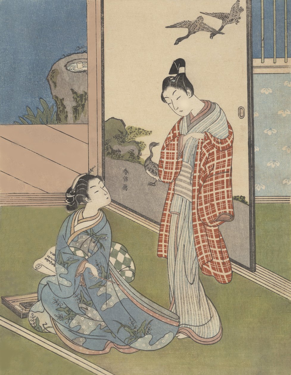 Mektup Yazan Kız, 18. yüzyıl., 18. yüzyıl. by Suzuki Harunobu