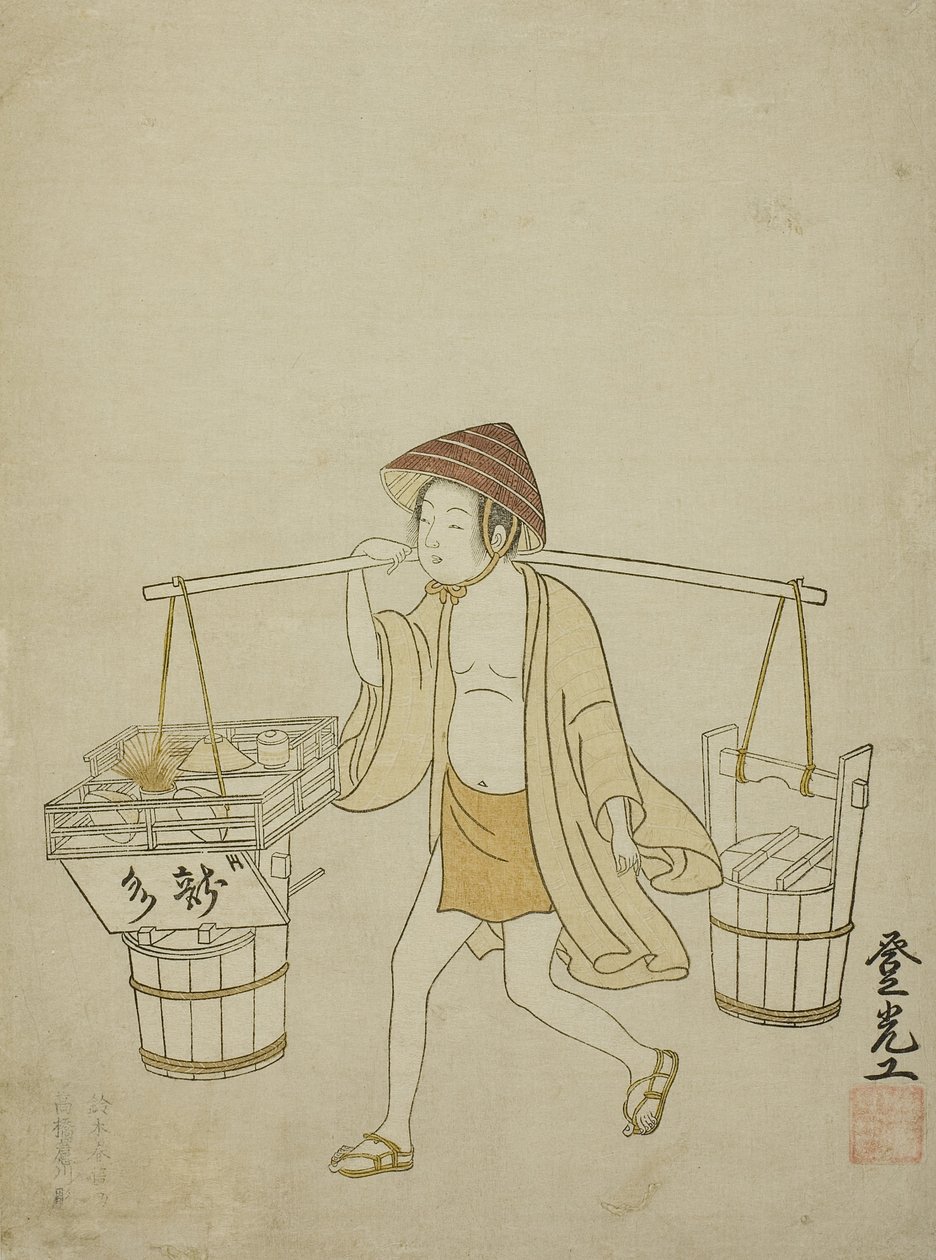 Bir su satıcısı, 1765 by Suzuki Harunobu