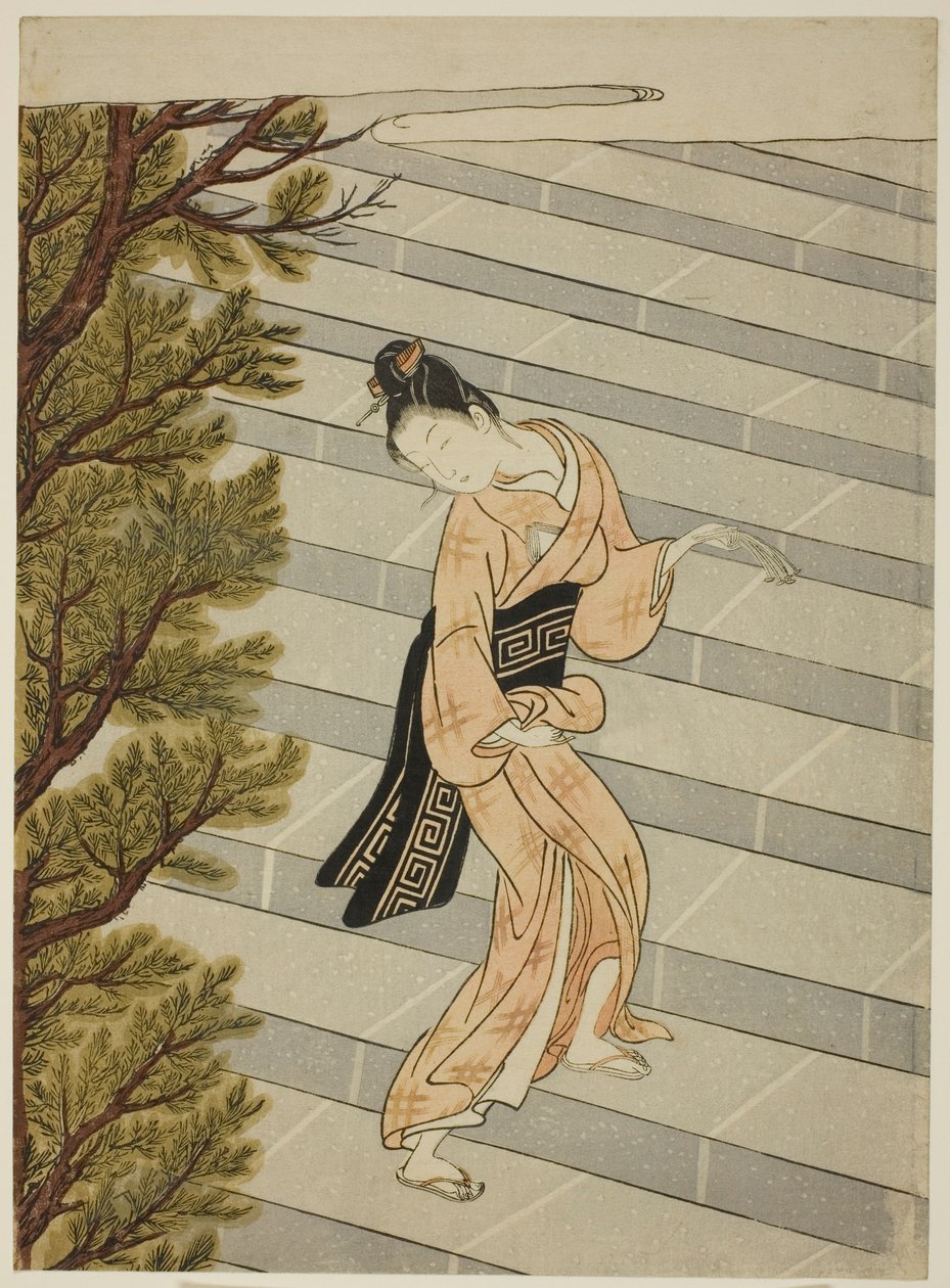 Basamakları yüz kez tırmanmak by Suzuki Harunobu