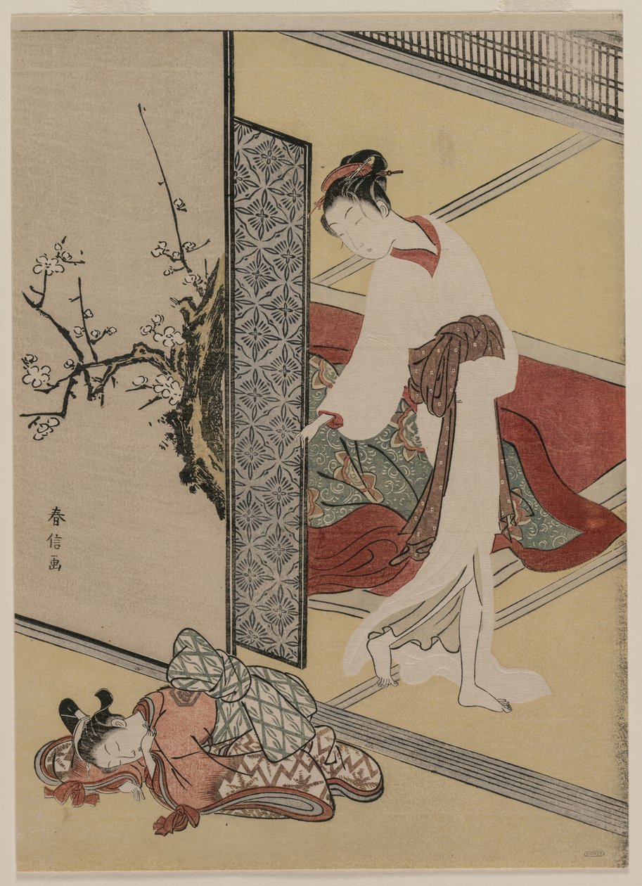 Nezaketçi ve Uyuyan Görevli by Suzuki Harunobu