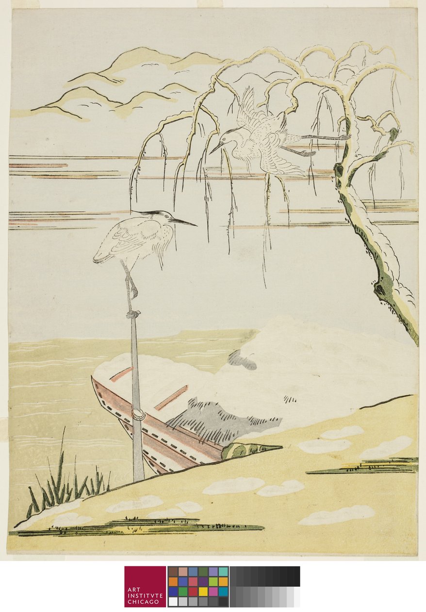 Karda Ak balıkçıllar, c.1768 by Suzuki Harunobu