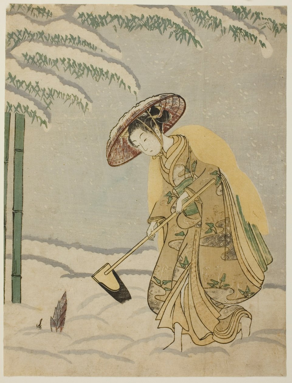 Bambu Sürgünleri Toplama by Suzuki Harunobu