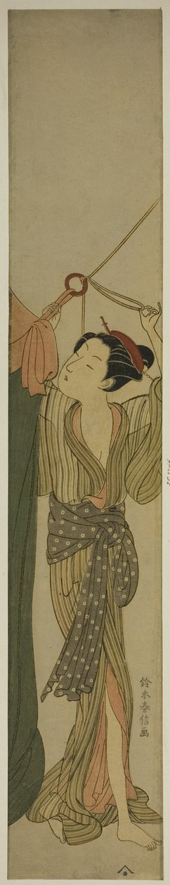 Sivrisinek Ağı Asmak by Suzuki Harunobu