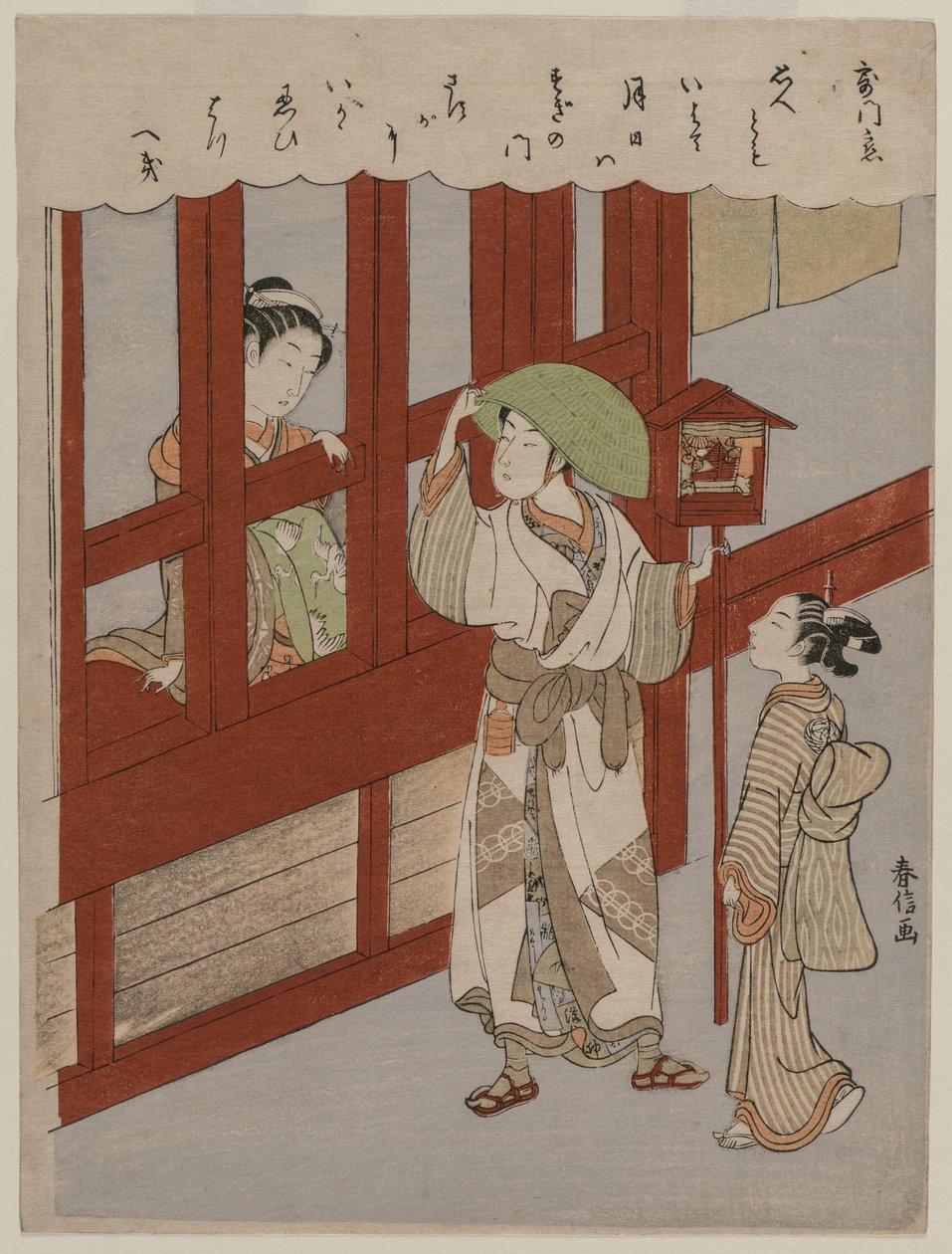 genelev kapısında aşk by Suzuki Harunobu