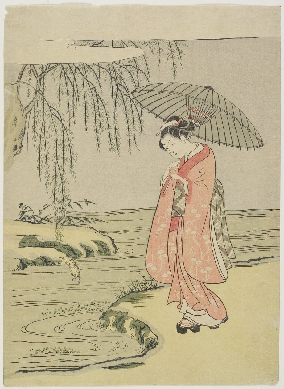 1765'ten sonra Hattat Ono no To_fu_'nun Mitatı by Suzuki Harunobu