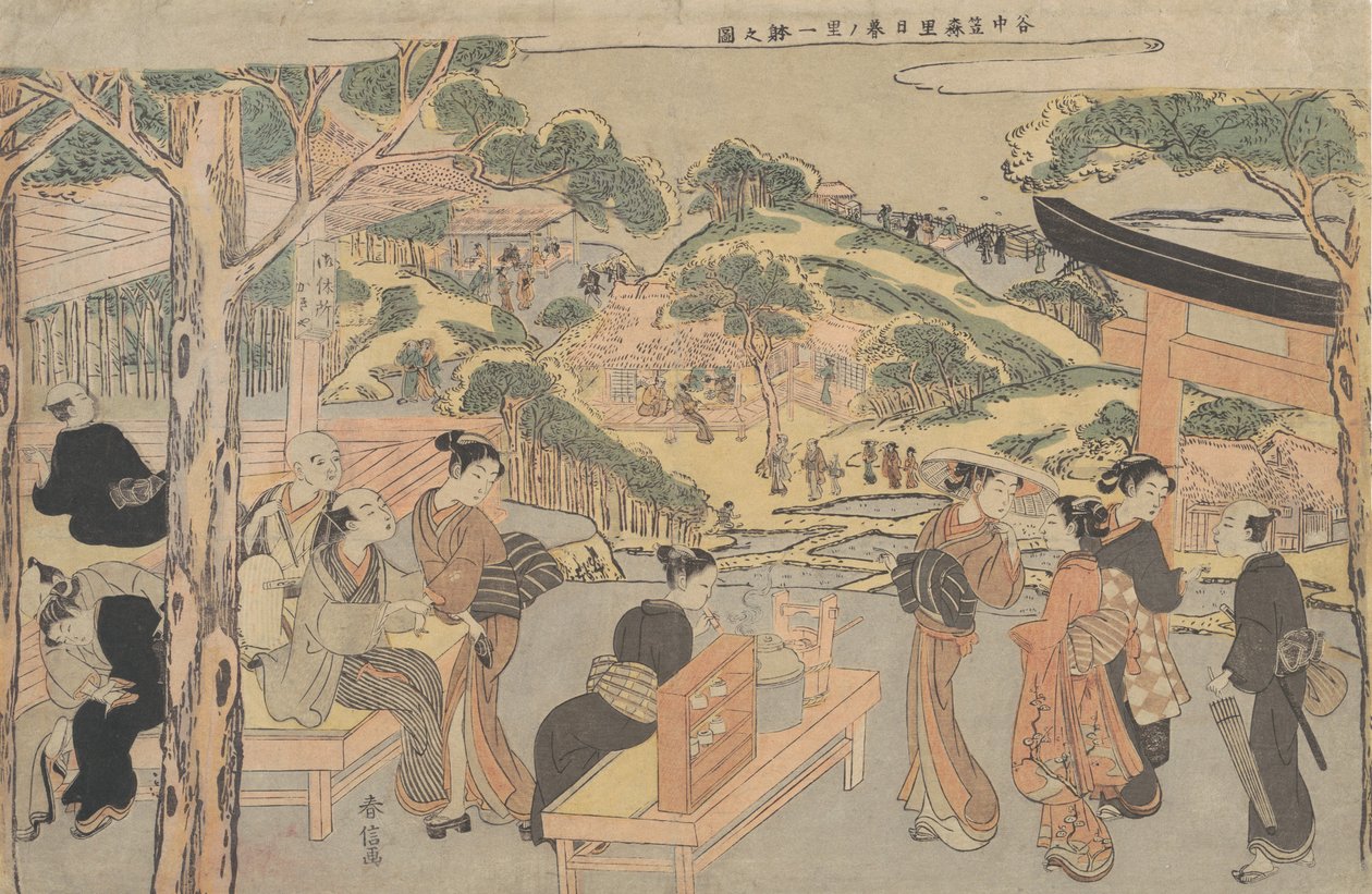 Kasamori Hattında Nippori mensubu veya orta görüş ile anahtar ve kanun uygulaması kontaminasyonu? 1768. , sivrisinek. 1768 by Suzuki Harunobu