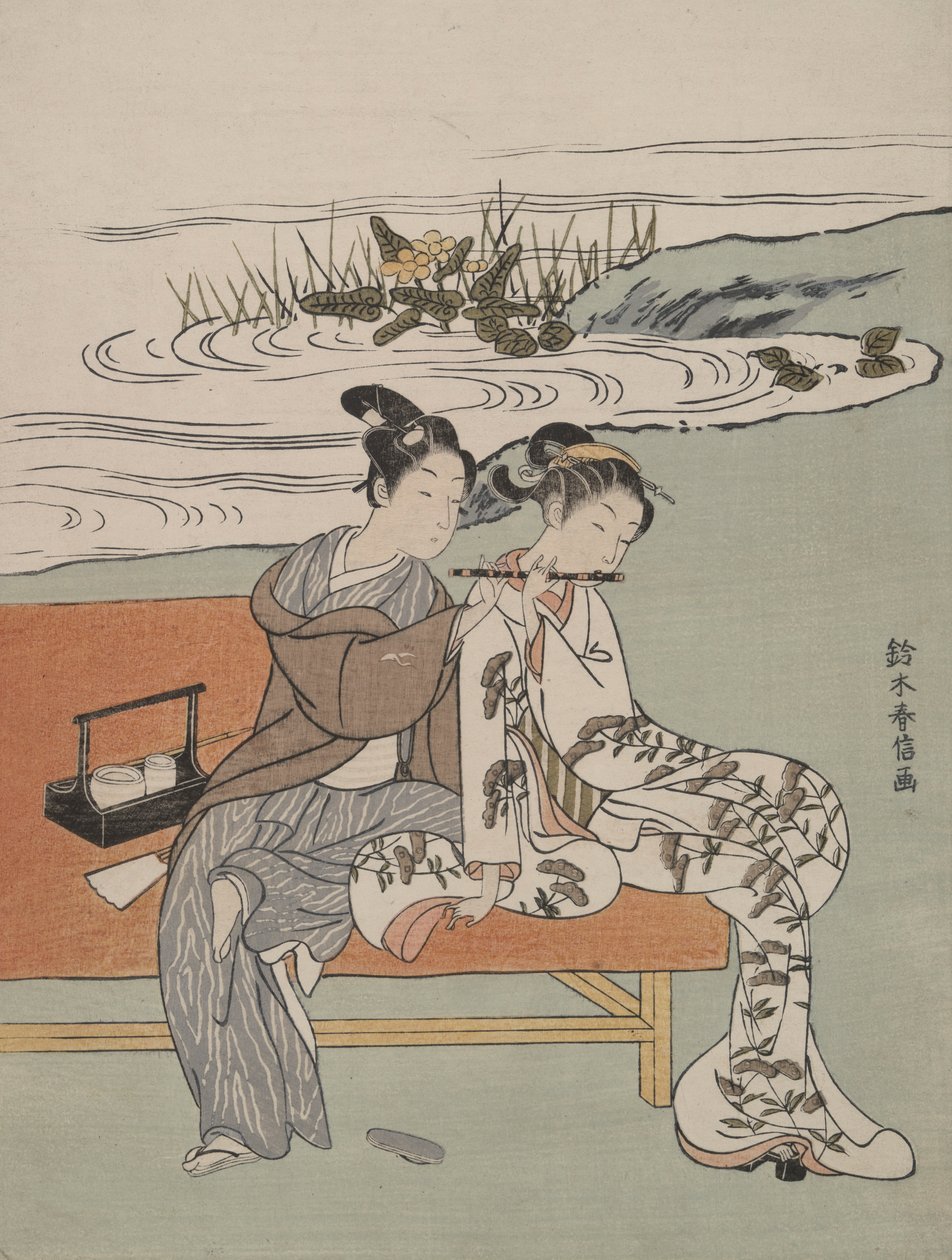 imparator X U An Zong ve yang GUI olmayan parodisi by Suzuki Harunobu