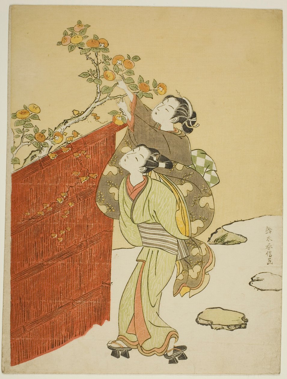 Hurma Toplama by Suzuki Harunobu