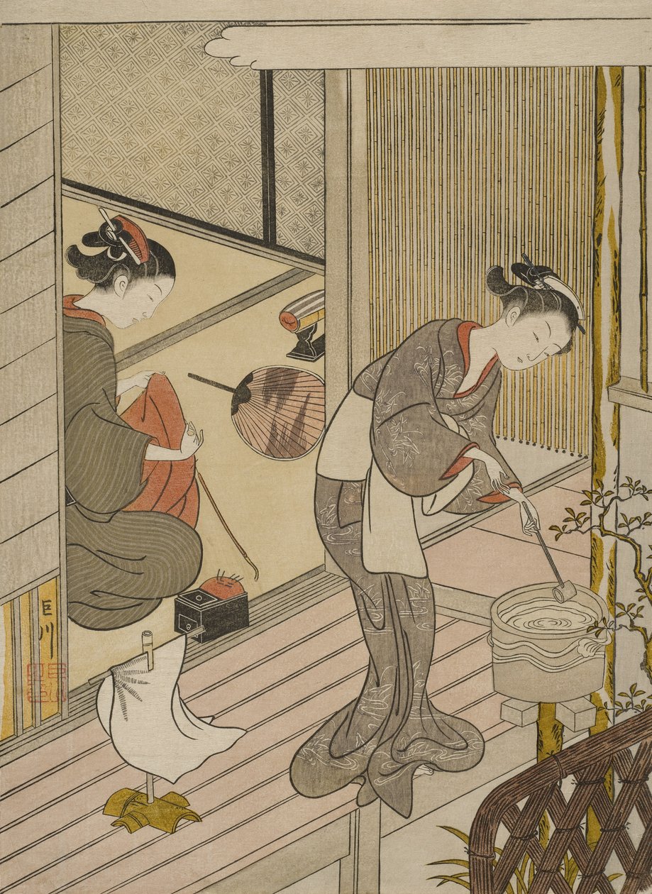 Havlu Askısının Dönüş Yelkenleri by Suzuki Harunobu