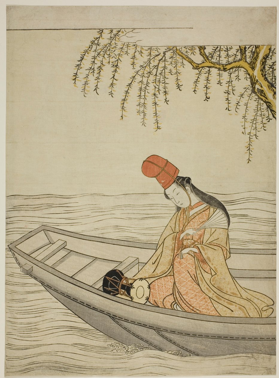 White Boshi Danse r üyesi Asazuma Boa t by Suzuki Harunobu