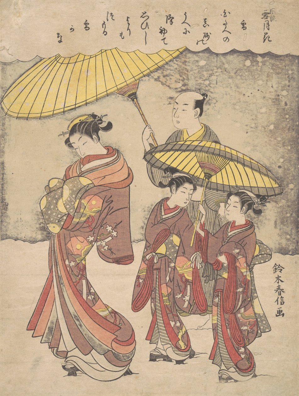 Kar, yaklaşık 1769., yaklaşık 1769. by Suzuki Harunobu