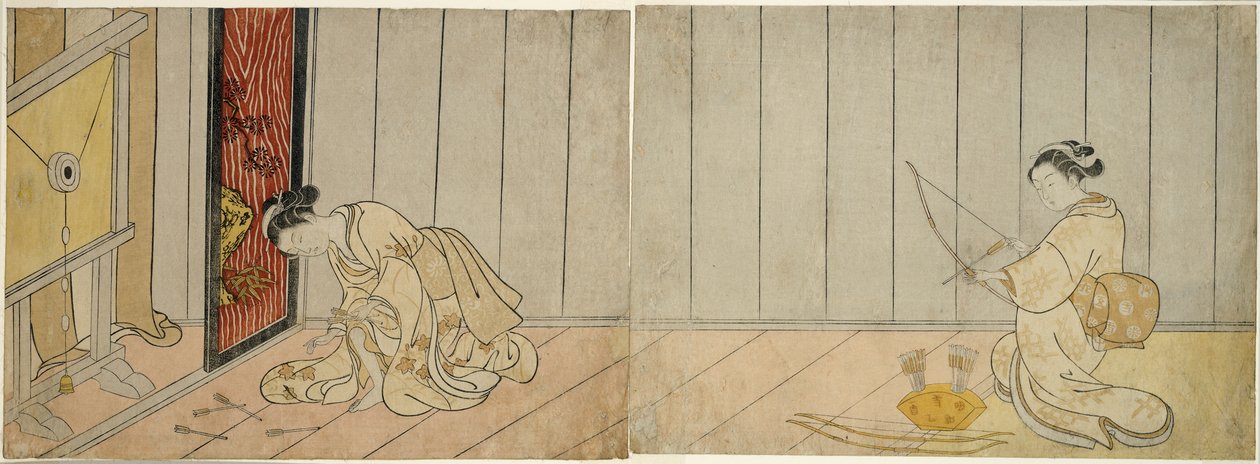 Okçuluk Galerisi, 1765 by Suzuki Harunobu
