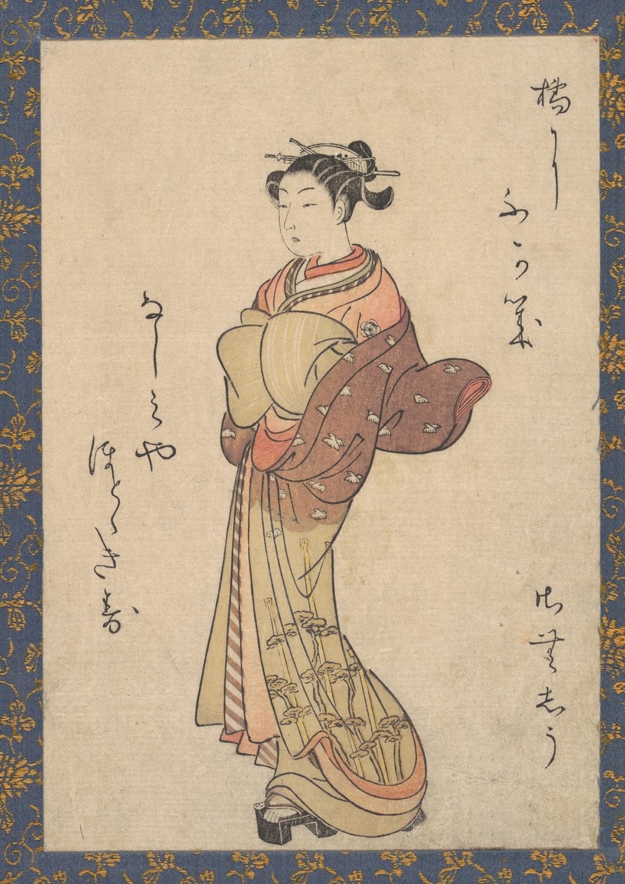 The Courtesans, diziden, Seiro Bijin Awase Carver End Shigoro sic, ca. 1765., yaklaşık 1765. by Suzuki Harunobu