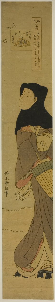Plovers Mücevher Nehri (Chidori no Tamagawa), "Popüler Gümrüklerde Altı Mücevher Nehri (Fuzoku Mu Tamagawa)" serisinden by Suzuki Harunobu