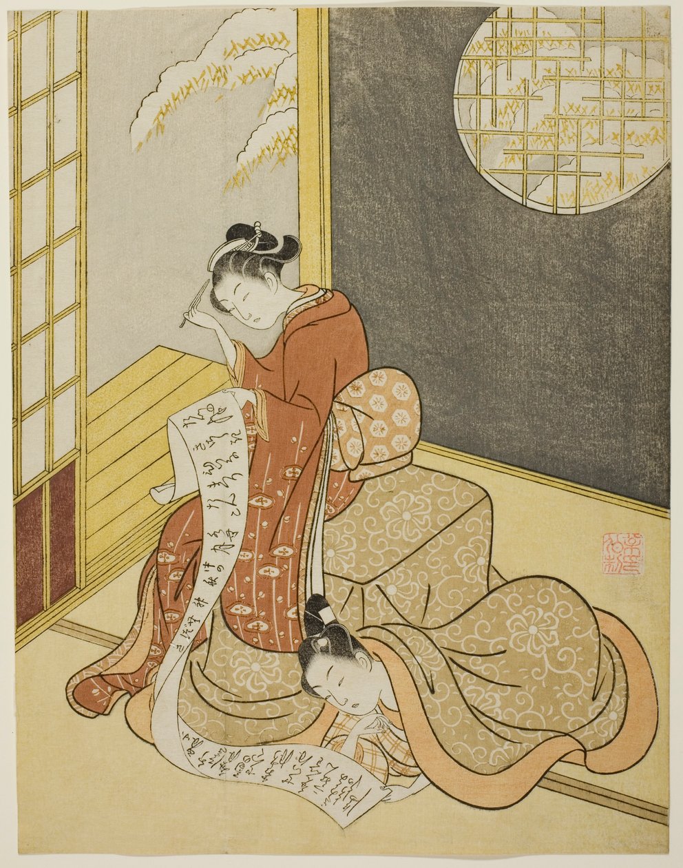 Aşk mektubu by Suzuki Harunobu
