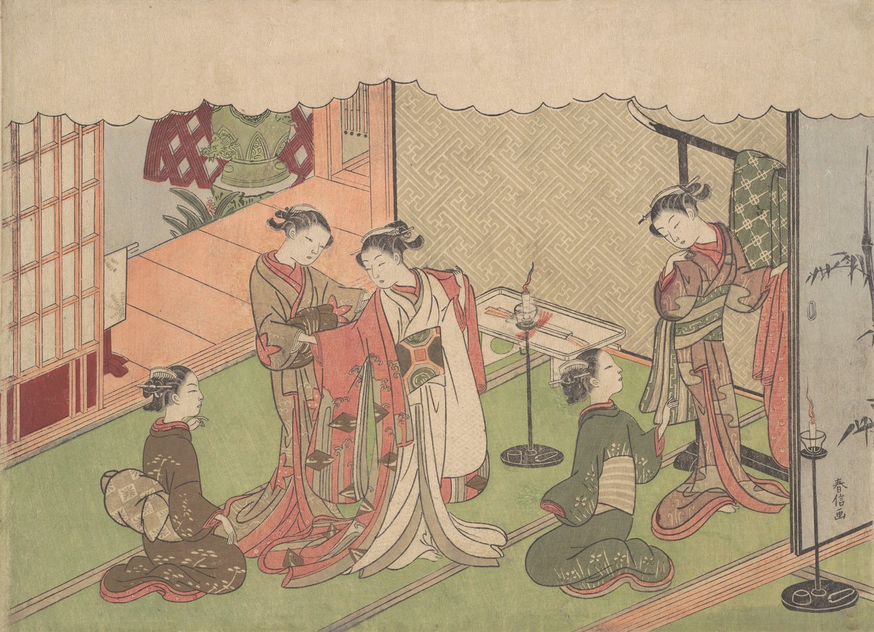 Evlilik Töreni, muhtemelen 1768., muhtemelen 1768. by Suzuki Harunobu