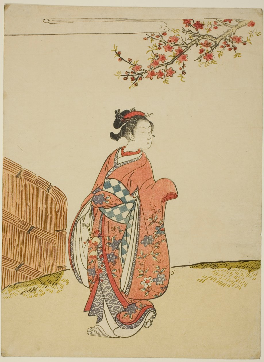 Şeftali Ağacının Altında by Suzuki Harunobu
