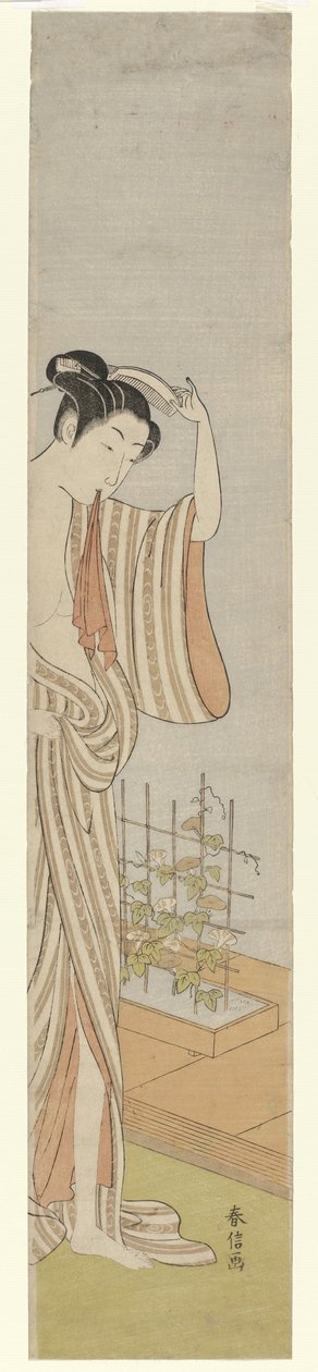 Banyodan sonra kadın by Suzuki Harunobu