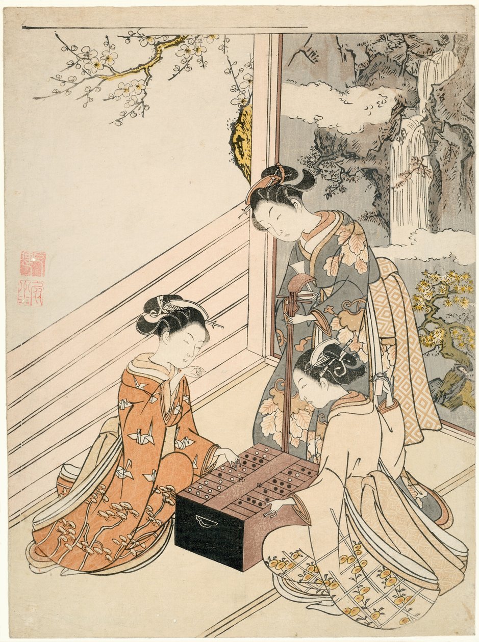 Oyunu izlemek by Suzuki Harunobu