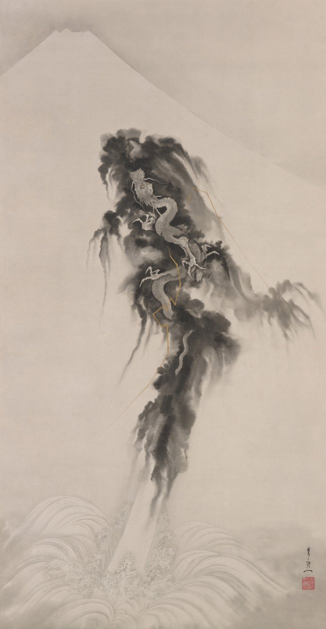 Rising Dragon ve Mt. Fuji by Suzuki Kiitsu